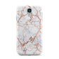 Personalised Rose Gold Vein Marble Initials Samsung Galaxy S4 Case