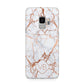 Personalised Rose Gold Vein Marble Initials Samsung Galaxy S9 Case