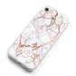 Personalised Rose Gold Vein Marble Initials iPhone 8 Bumper Case on Silver iPhone Alternative Image