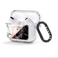 Personalised Rose Gold With Marble Initials AirPods Clear Case 3rd Gen Side Image