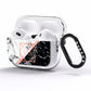 Personalised Rose Gold With Marble Initials AirPods Pro Clear Case Side Image