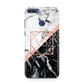 Personalised Rose Gold With Marble Initials Huawei P Smart Case