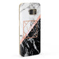 Personalised Rose Gold With Marble Initials Samsung Galaxy Case Fourty Five Degrees
