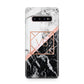 Personalised Rose Gold With Marble Initials Samsung Galaxy S10 Plus Case