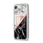 Personalised Rose Gold With Marble Initials iPhone 14 Pro Max Glitter Tough Case Silver Angled Image