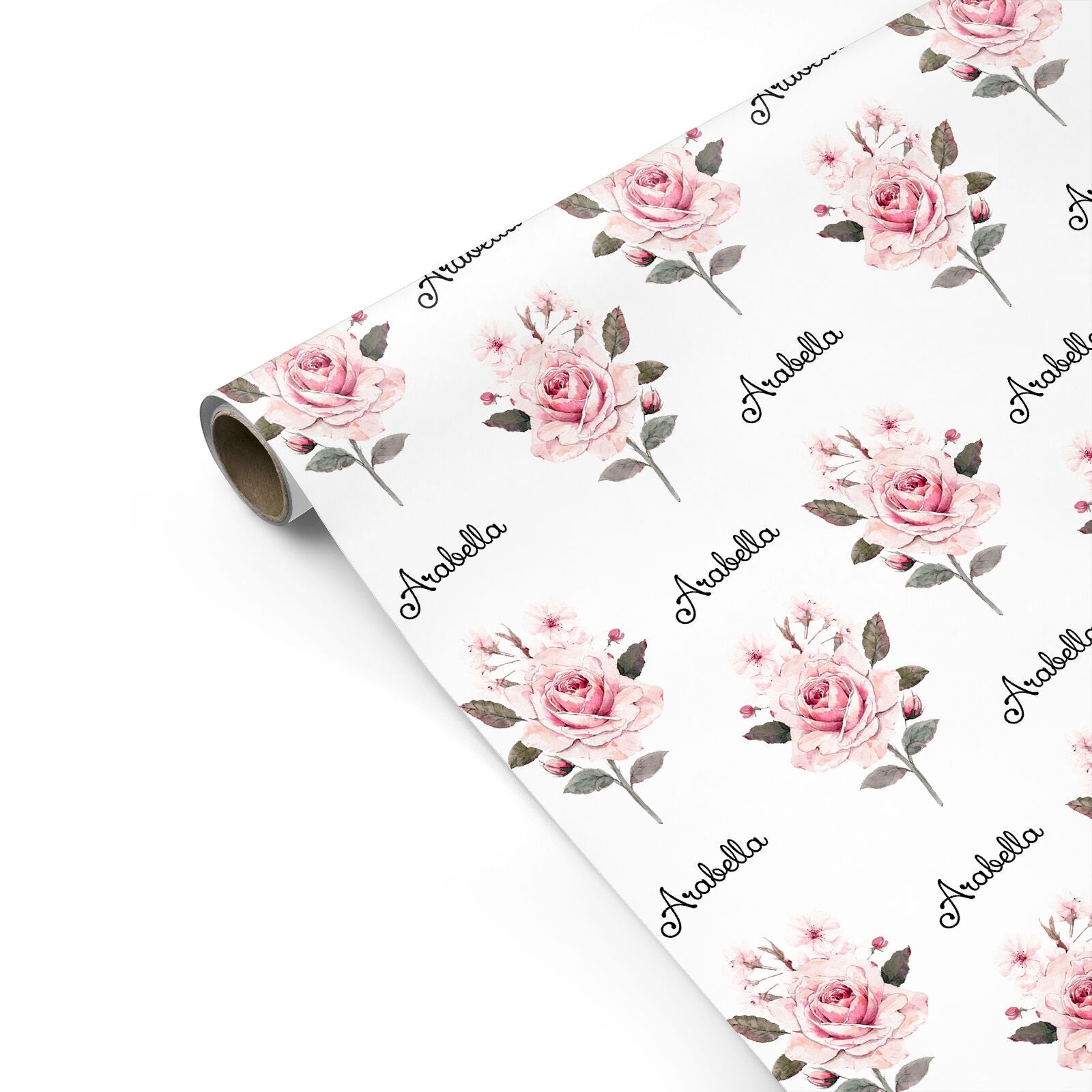 Personalised Rose with Name Personalised Gift Wrap