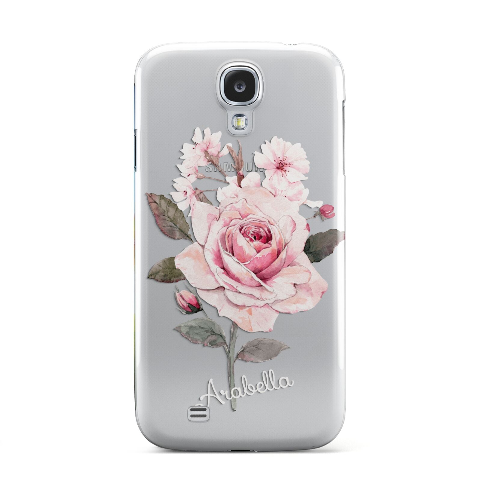 Personalised Rose with Name Samsung Galaxy S4 Case