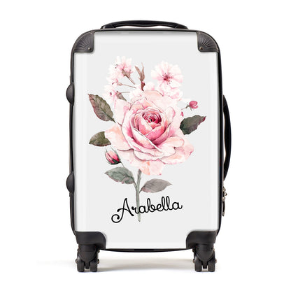 Personalised Rose with Name Suitcase