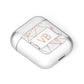 Personalised Rosegold Marble Initials AirPods Case Laid Flat