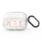 Personalised Rosegold Marble Initials AirPods Pro Clear Case