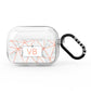 Personalised Rosegold Marble Initials AirPods Pro Clear Case