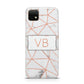 Personalised Rosegold Marble Initials Huawei Enjoy 20 Phone Case