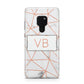 Personalised Rosegold Marble Initials Huawei Mate 20 Phone Case