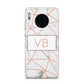 Personalised Rosegold Marble Initials Huawei Mate 30