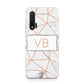Personalised Rosegold Marble Initials Huawei Nova 6 Phone Case
