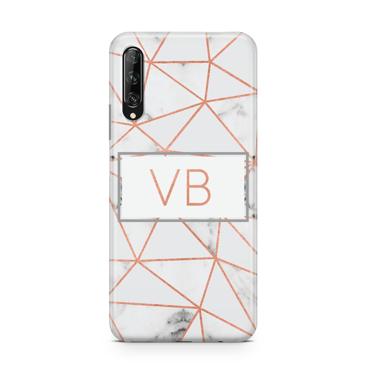 Personalised Rosegold Marble Initials Huawei P Smart Pro 2019
