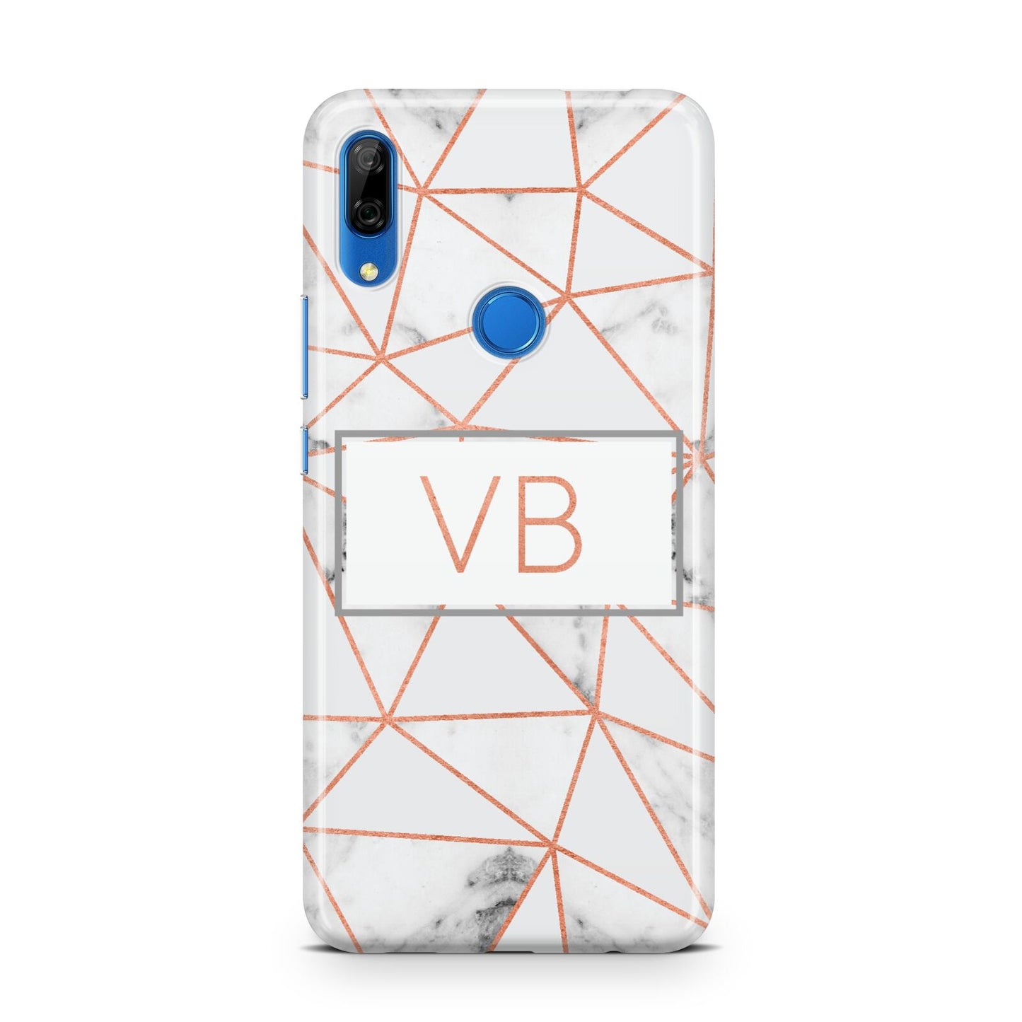 Personalised Rosegold Marble Initials Huawei P Smart Z