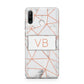 Personalised Rosegold Marble Initials Huawei P30 Lite Phone Case