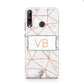 Personalised Rosegold Marble Initials Huawei P40 Lite E Phone Case