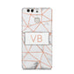Personalised Rosegold Marble Initials Huawei P9 Case