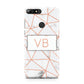 Personalised Rosegold Marble Initials Huawei Y7 2018