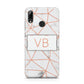 Personalised Rosegold Marble Initials Huawei Y7 2019