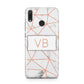 Personalised Rosegold Marble Initials Huawei Y9 2019