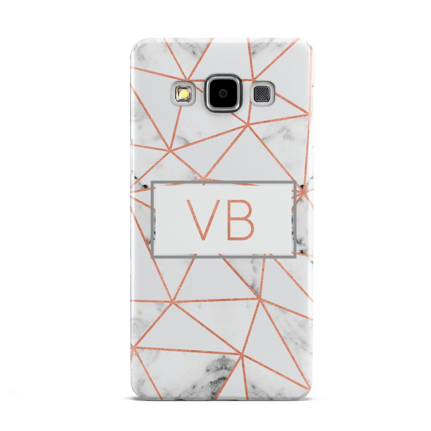 Personalised Rosegold Marble Initials Samsung Galaxy A5 Case