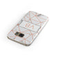 Personalised Rosegold Marble Initials Samsung Galaxy Case Front Close Up