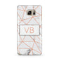 Personalised Rosegold Marble Initials Samsung Galaxy Note 5 Case