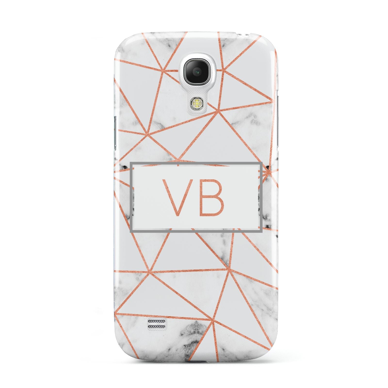 Personalised Rosegold Marble Initials Samsung Galaxy S4 Mini Case