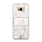 Personalised Rosegold Marble Initials Samsung Galaxy S8 Plus Case