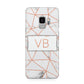 Personalised Rosegold Marble Initials Samsung Galaxy S9 Case