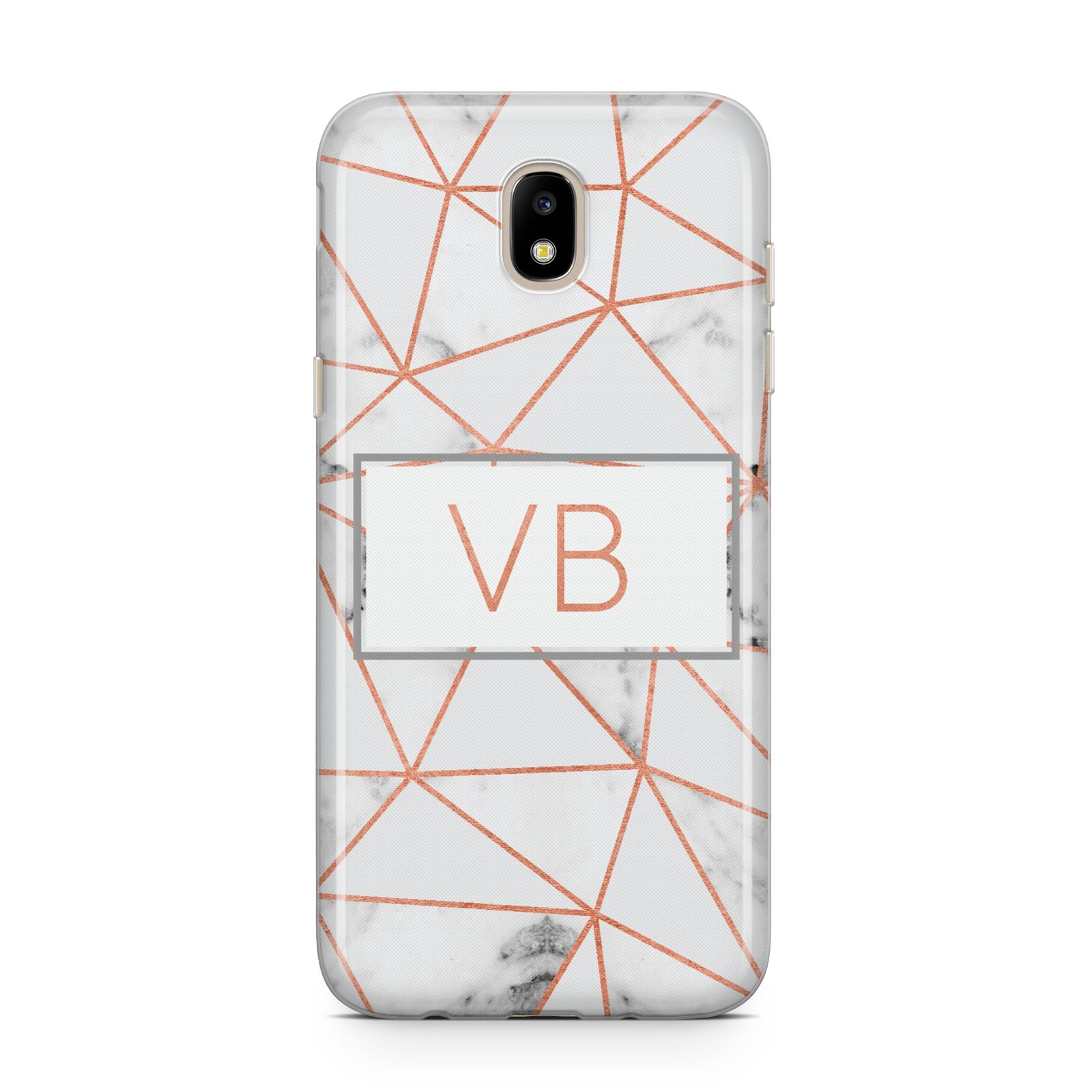Personalised Rosegold Marble Initials Samsung J5 2017 Case