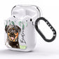 Personalised Rottweiler AirPods Clear Case Side Image