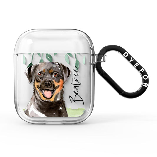 Personalised Rottweiler AirPods Clear Case