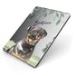 Personalised Rottweiler Apple iPad Case on Grey iPad Side View