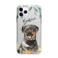 Personalised Rottweiler Apple iPhone 11 Pro in Silver with Bumper Case