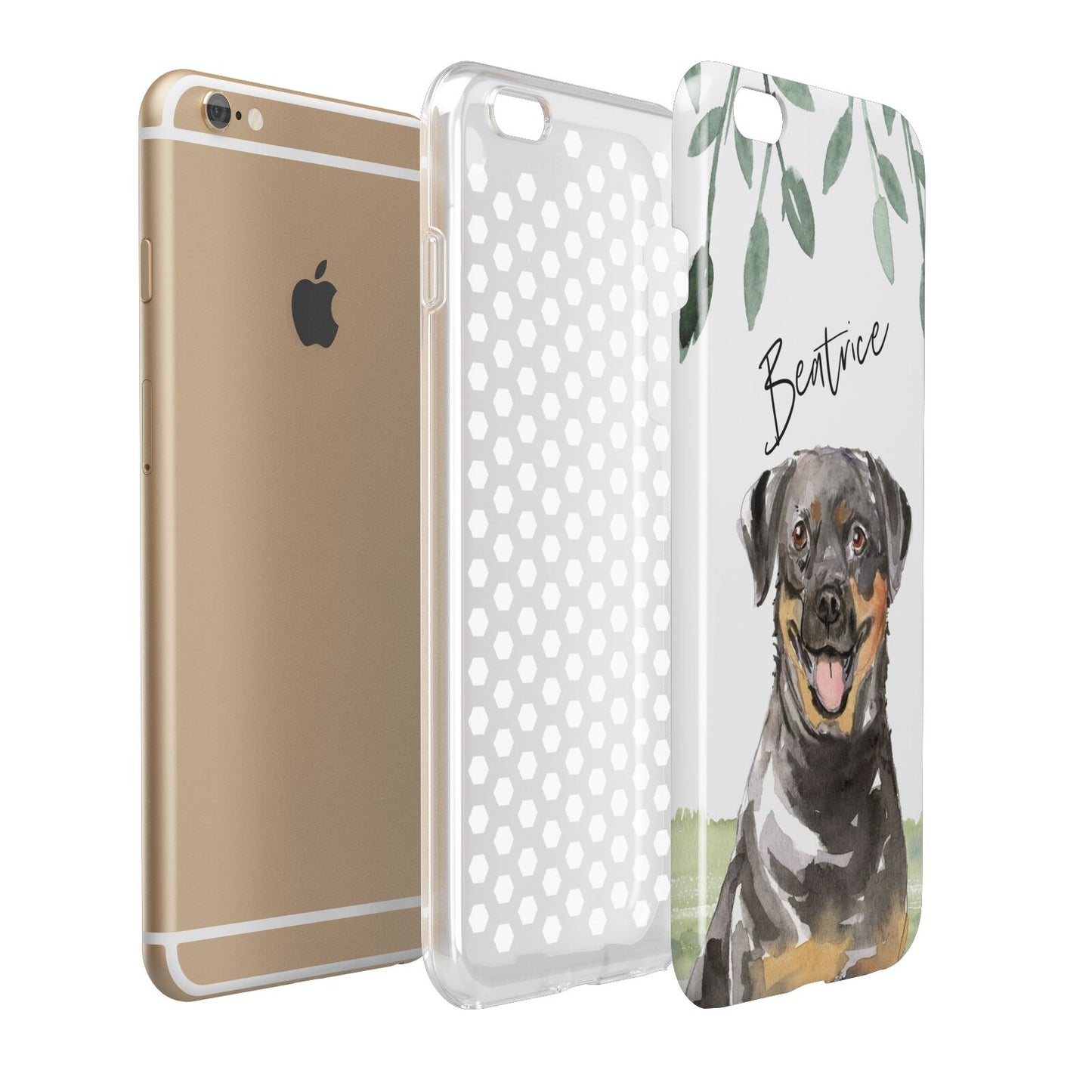 Personalised Rottweiler Apple iPhone 6 Plus 3D Tough Case Expand Detail Image