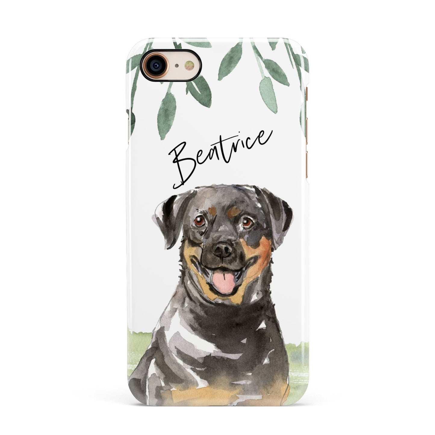 Personalised Rottweiler Apple iPhone 7 8 3D Snap Case