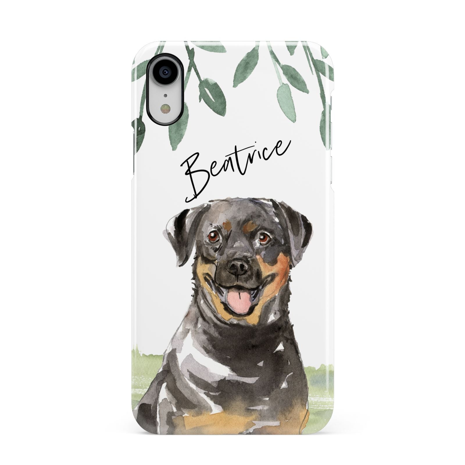Personalised Rottweiler Apple iPhone XR White 3D Snap Case