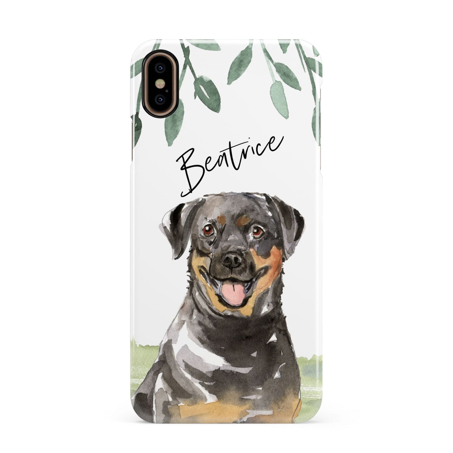 Personalised Rottweiler Apple iPhone Xs Max 3D Snap Case