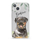 Personalised Rottweiler iPhone 13 Clear Bumper Case