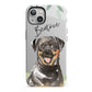 Personalised Rottweiler iPhone 13 Full Wrap 3D Tough Case