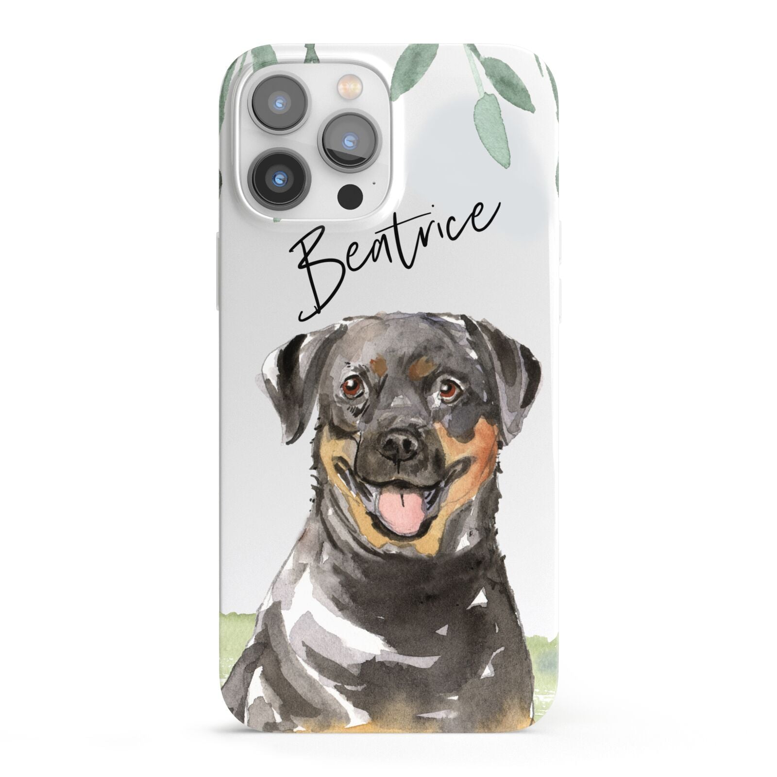 Personalised Rottweiler iPhone 13 Pro Max Full Wrap 3D Snap Case