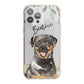 Personalised Rottweiler iPhone 13 Pro Max TPU Impact Case with Pink Edges