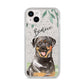 Personalised Rottweiler iPhone 14 Plus Glitter Tough Case Starlight