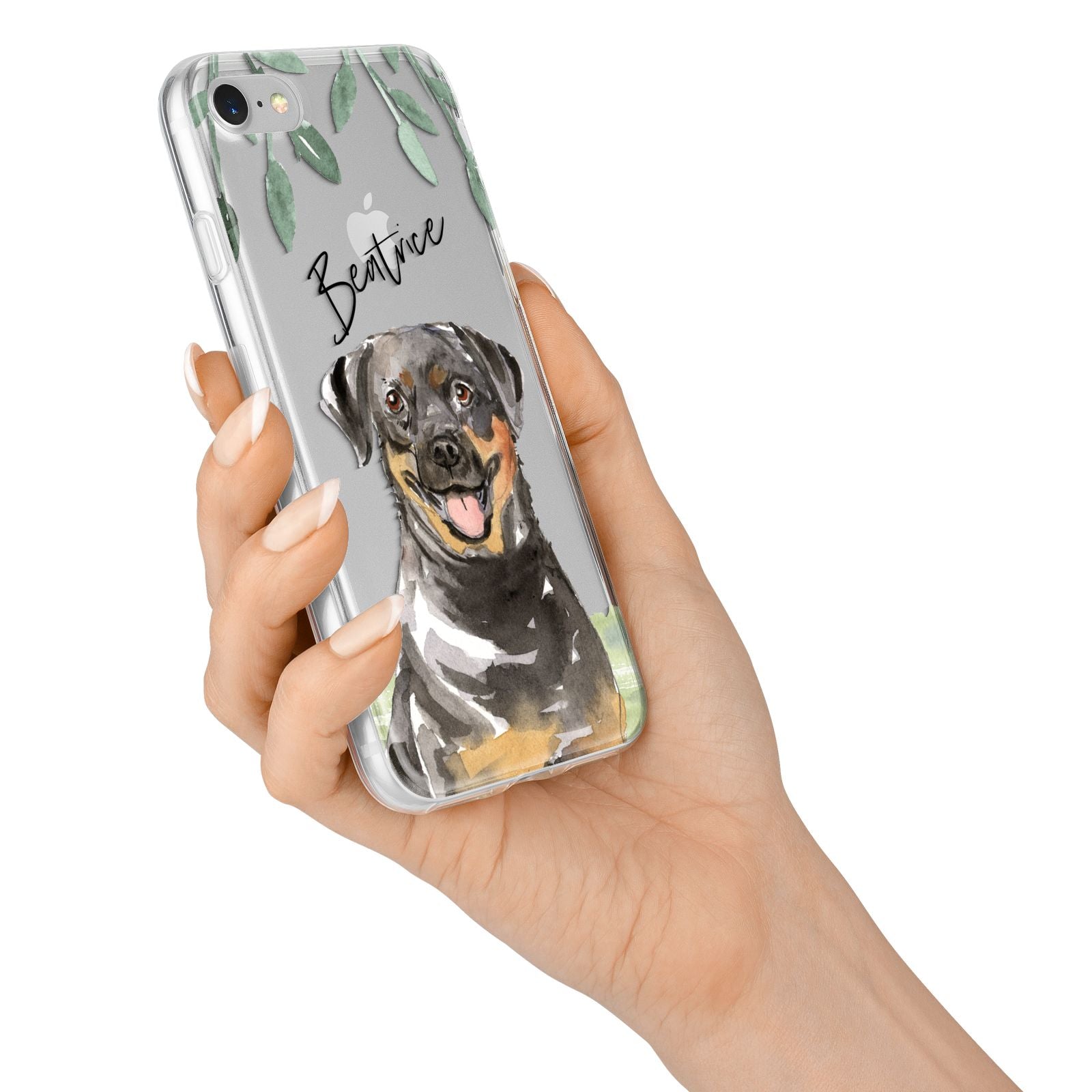 Personalised Rottweiler iPhone 7 Bumper Case on Silver iPhone Alternative Image