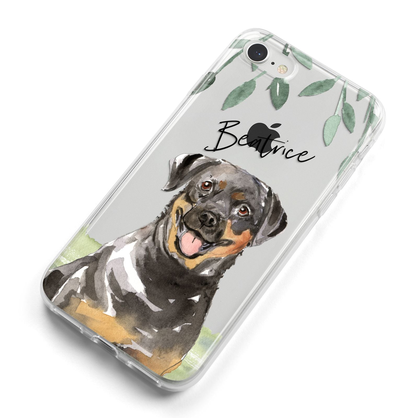 Personalised Rottweiler iPhone 8 Bumper Case on Silver iPhone Alternative Image