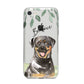 Personalised Rottweiler iPhone 8 Bumper Case on Silver iPhone